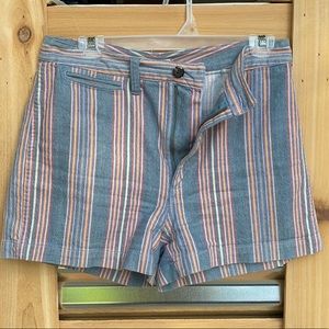 Madewell Denim Striped Shorts